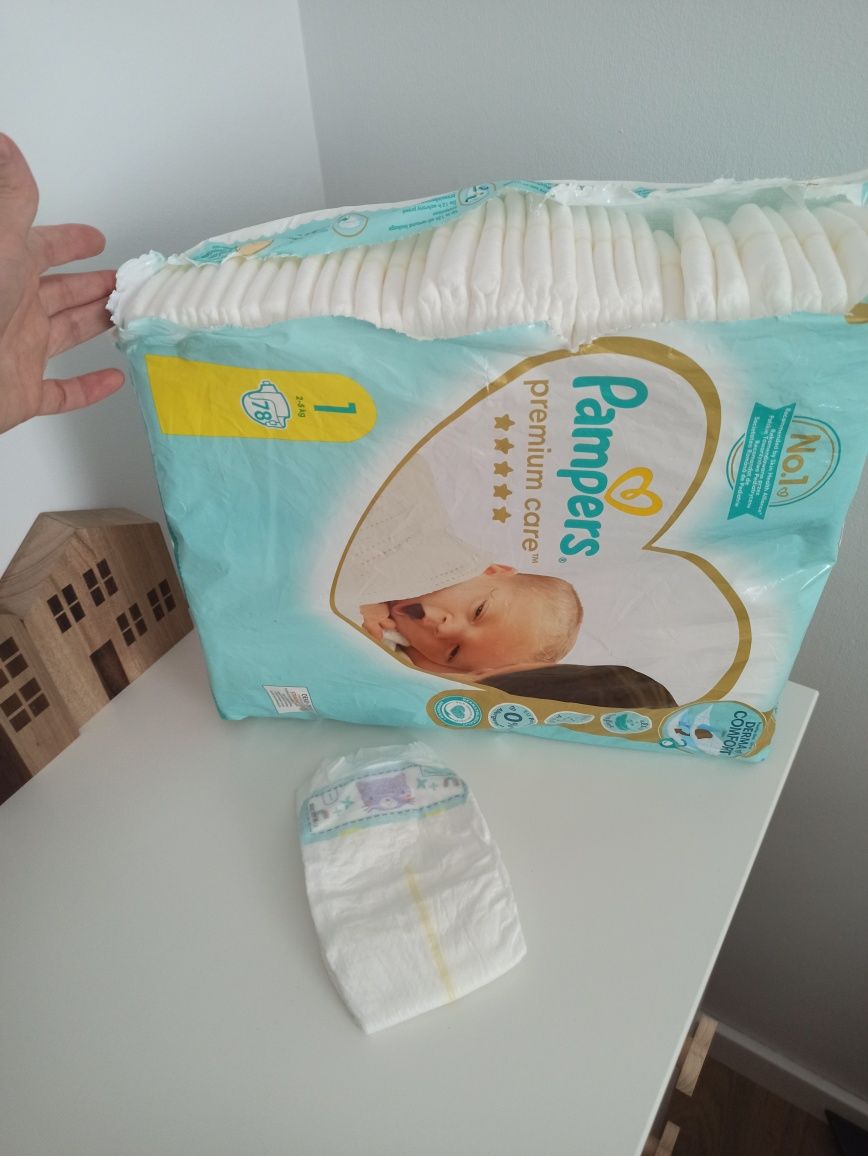 Pampers Premium Care roz. 1 (2-5kg) 63szt +22szt GRATIS