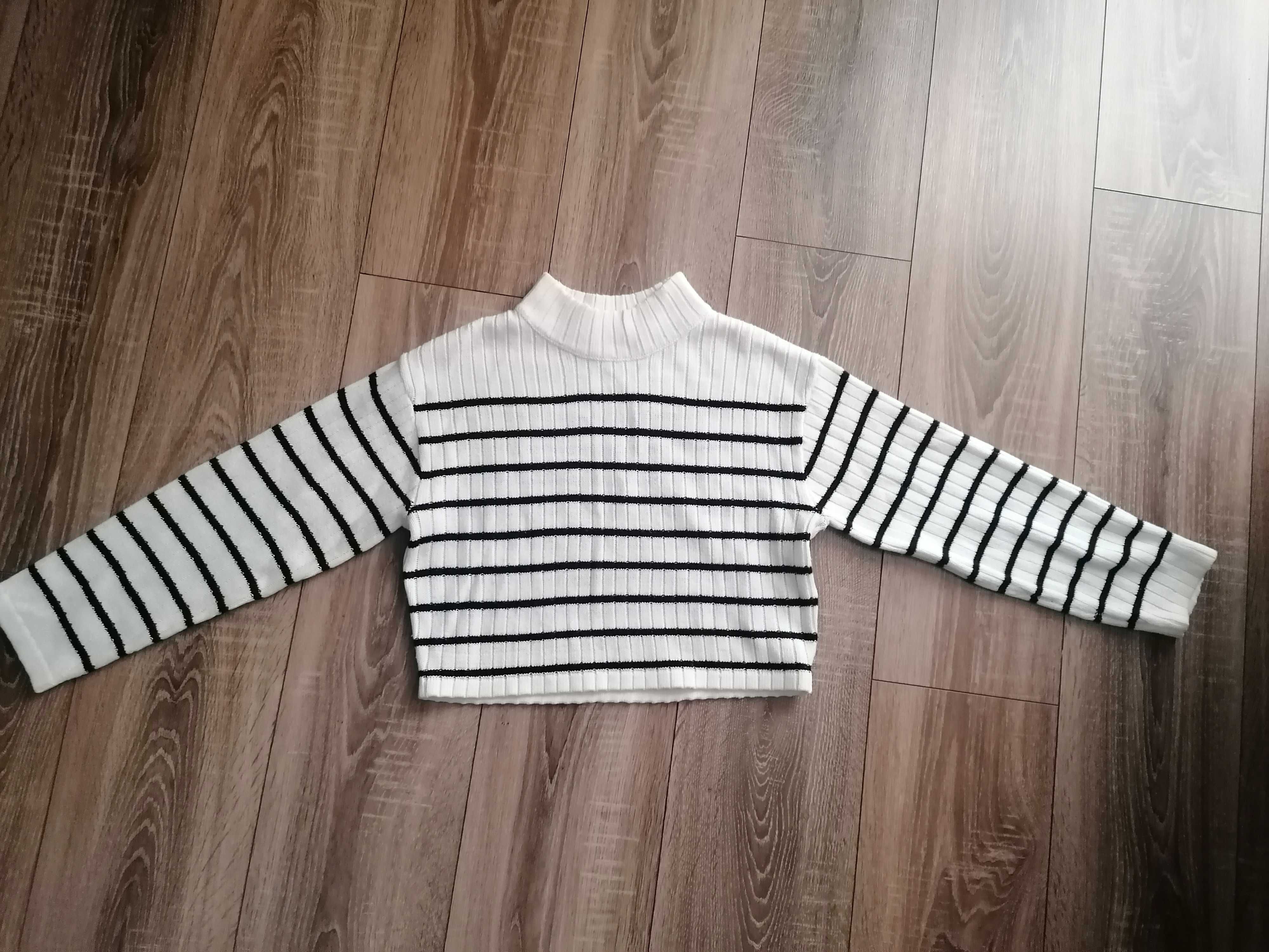 Sweterek DZIEWCZĘCY paski H&M r 146 152