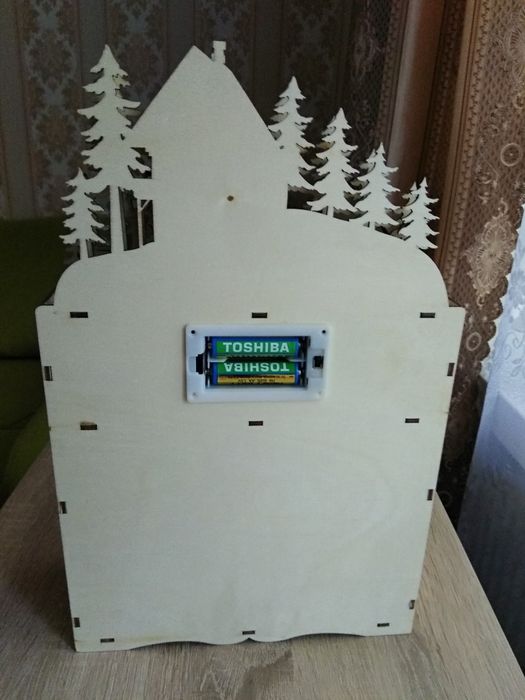 Різдвяний адвент календар "Будиночок"  з підсвічуванням.