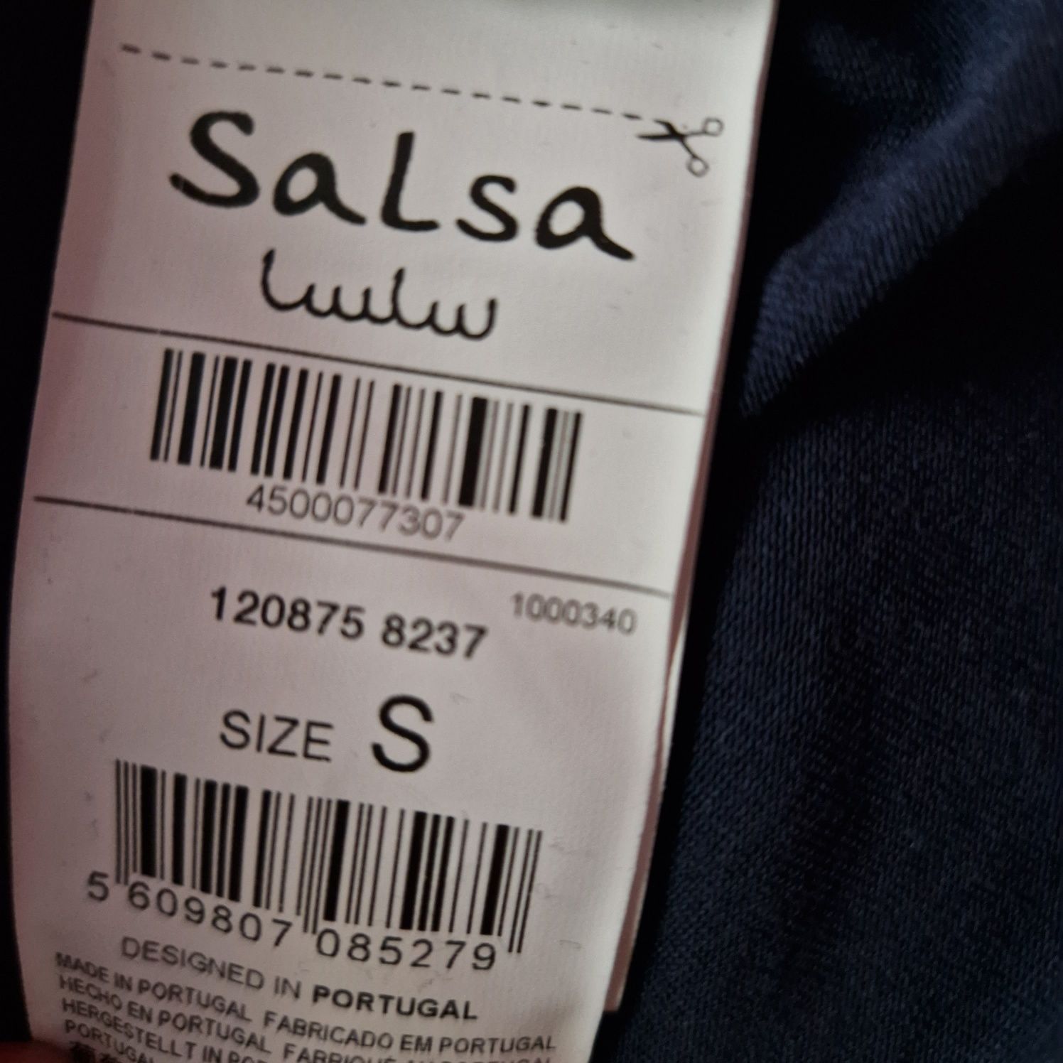Camisola azul com logo Salsa