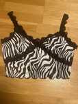 brązowy top w zebre z shein