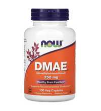 Now Foods, DMAE, ДМАЭ, Диметиламиноэтанол, 250 мг, 100 капсул