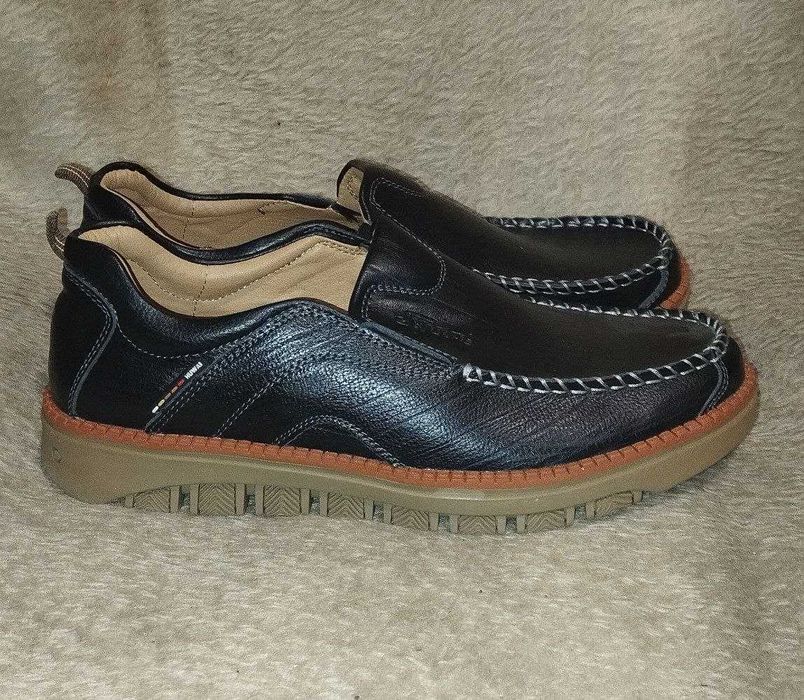 Чоловічі лофери/туфлі, шкіряні, 42 розмір Huwai Surgut sport чорні
