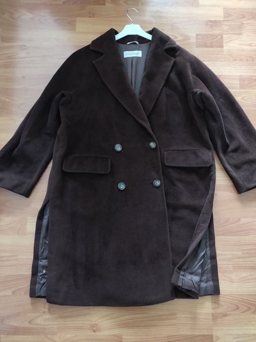 Шерстяное пальто с кашемиром Max Mara вовняне пальто з кашеміром