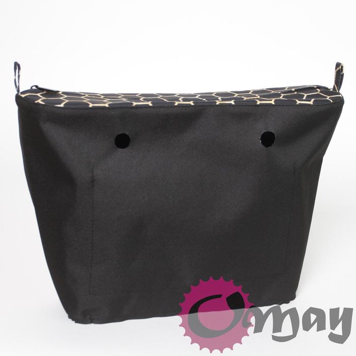 organizer OBAG MINI czarny złote plastry miodu wkład OMAY