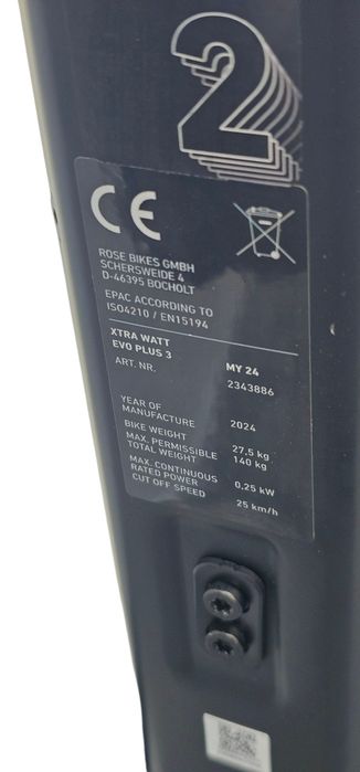 Nowy. Rose Xtra Watt Evo Plus 3. Bosch.