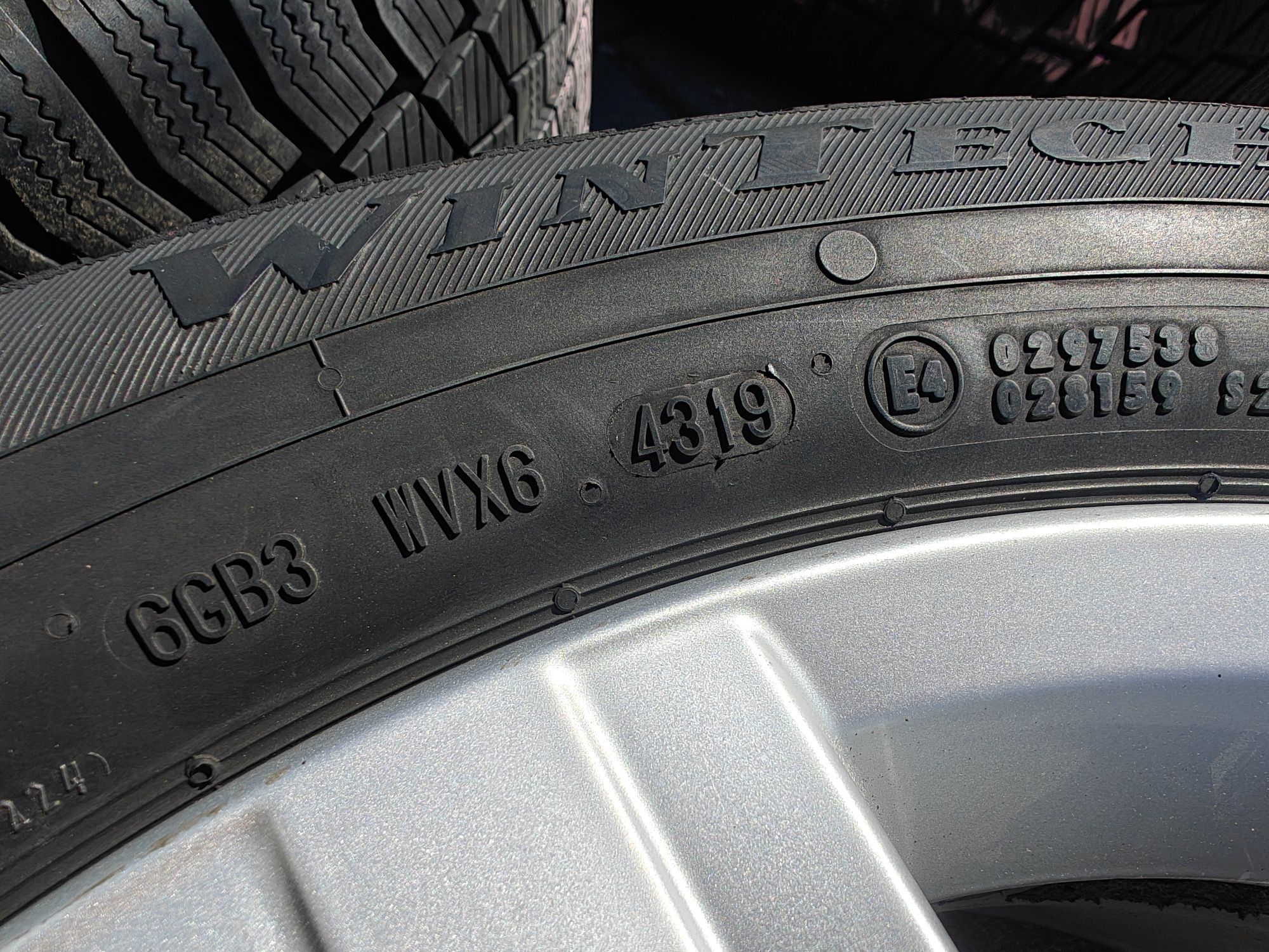 Felgi aluminiowe 5x112 r16 opony zimowe 215x55 vw, audi, skoda