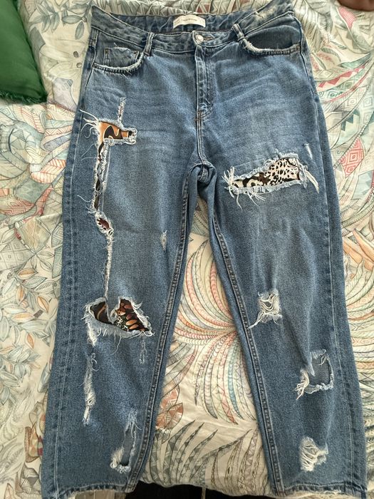 Calças ganga forradas tigresa Zara