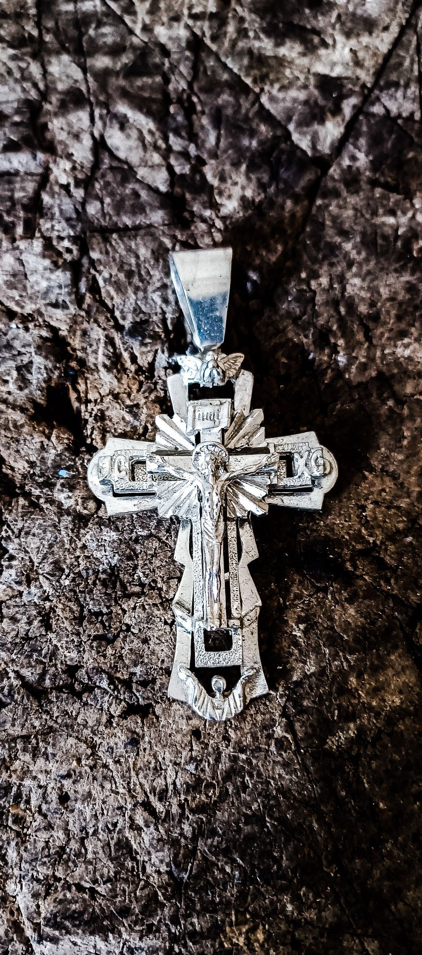 ПРАВОСЛАВНИЙ ХРЕСТ серебро серебрение изделия крестик мужской