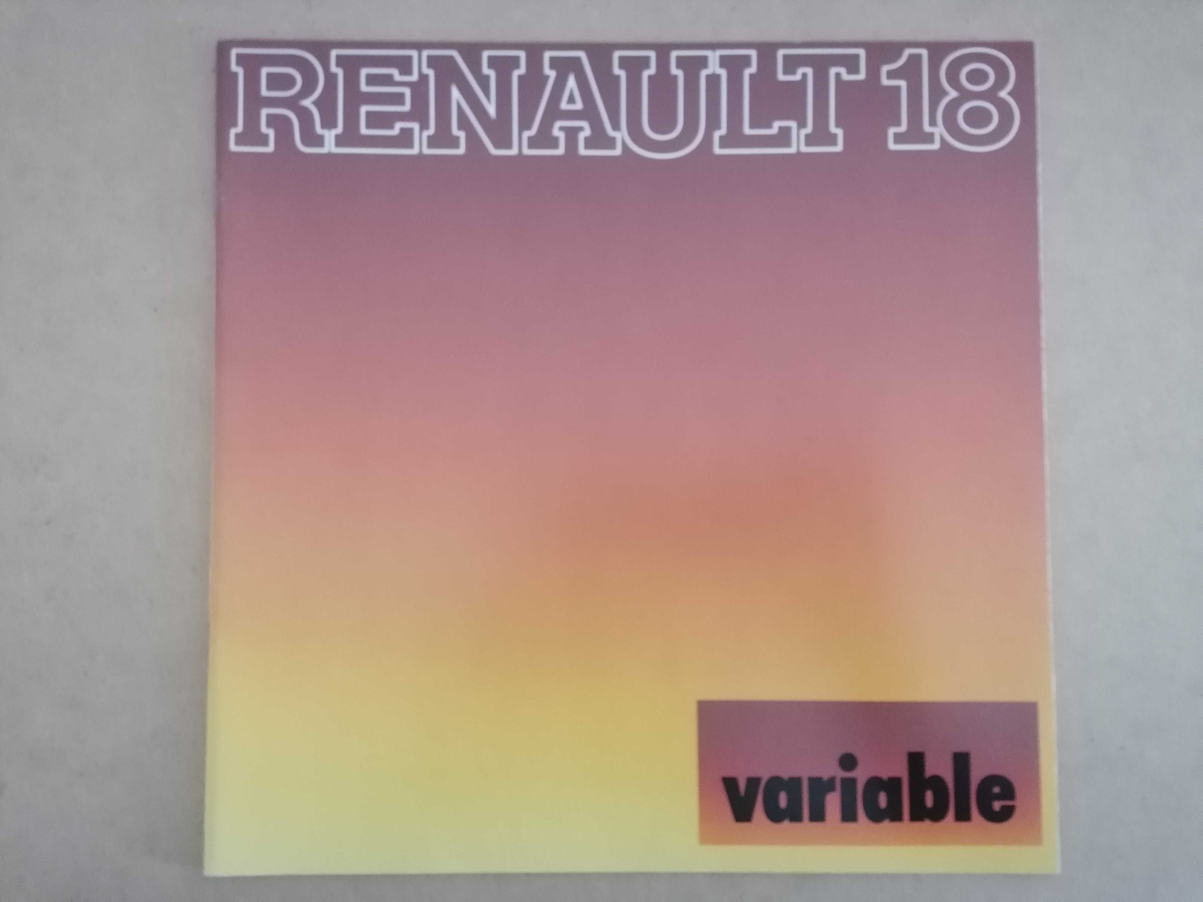 Prospekt Renault 18 Variable