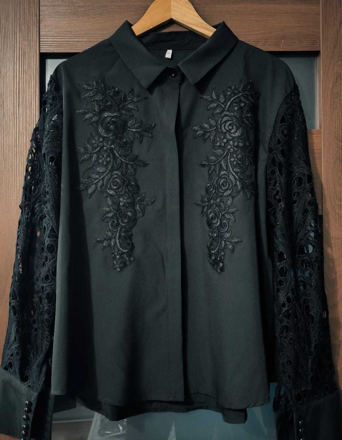 Czarna elegancka koszula