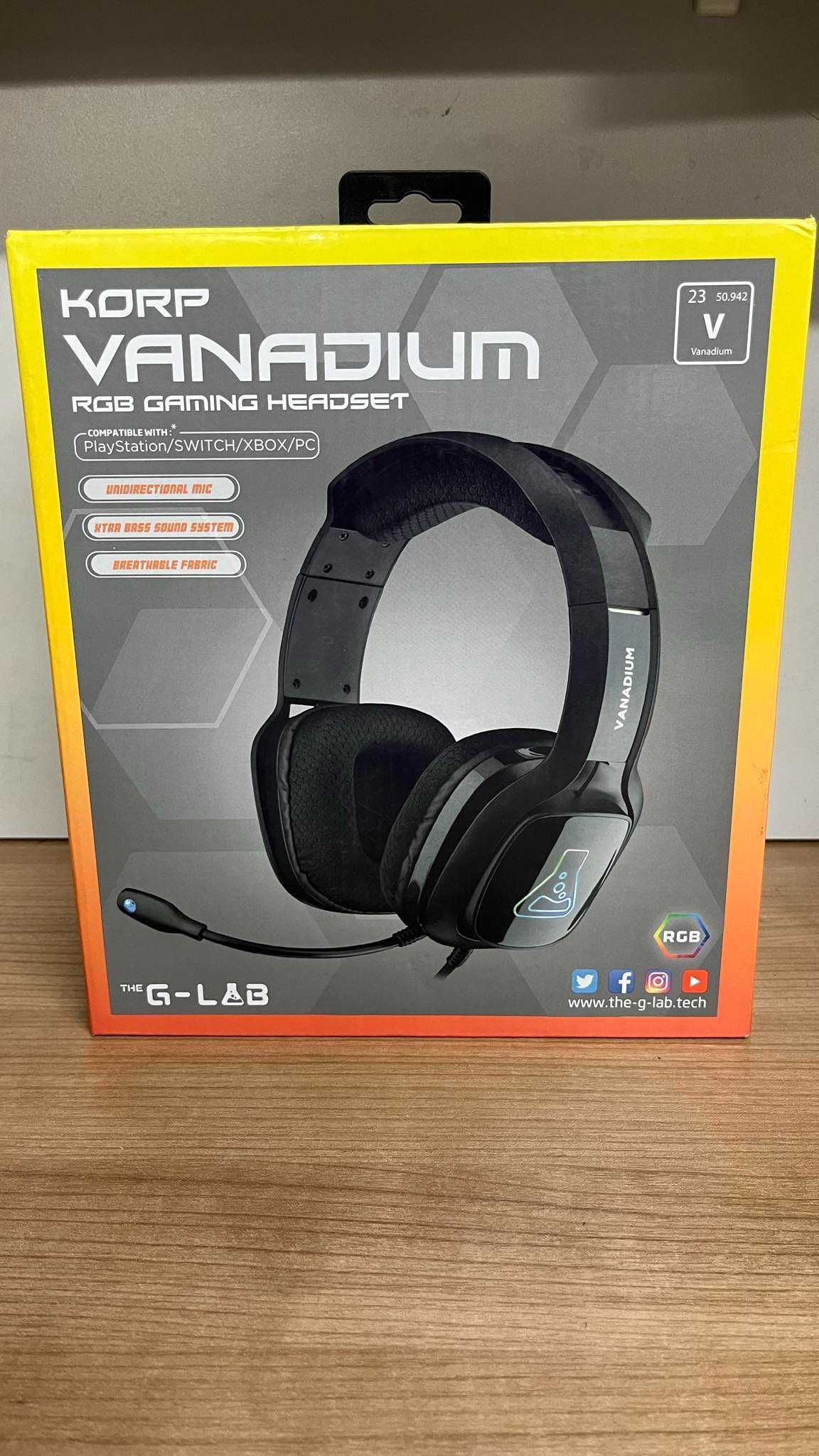 THE G-LAB Korp VANADIUM PS4 Zestaw słuchawkowy dla graczy