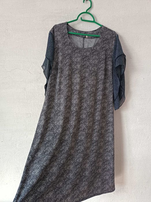 Плаття трикотаж шифон батал 56 розмір