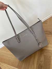 Szara torebka Michael Kors Jet Set Travel Large duża shopper