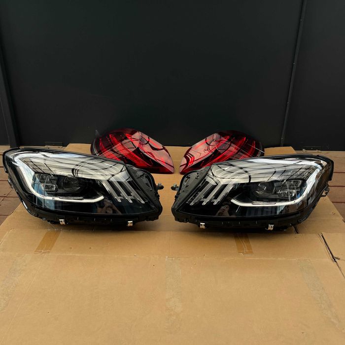 Комплект передніх задніх фар оптика Mercedes-Benz мерседес W222