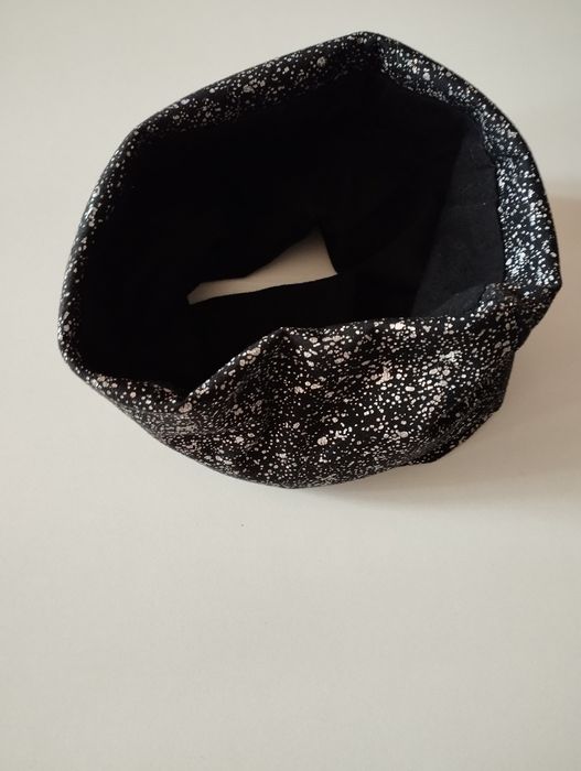 Хомут-баф на шию рожевий в'язаний,демисезонний чорний.