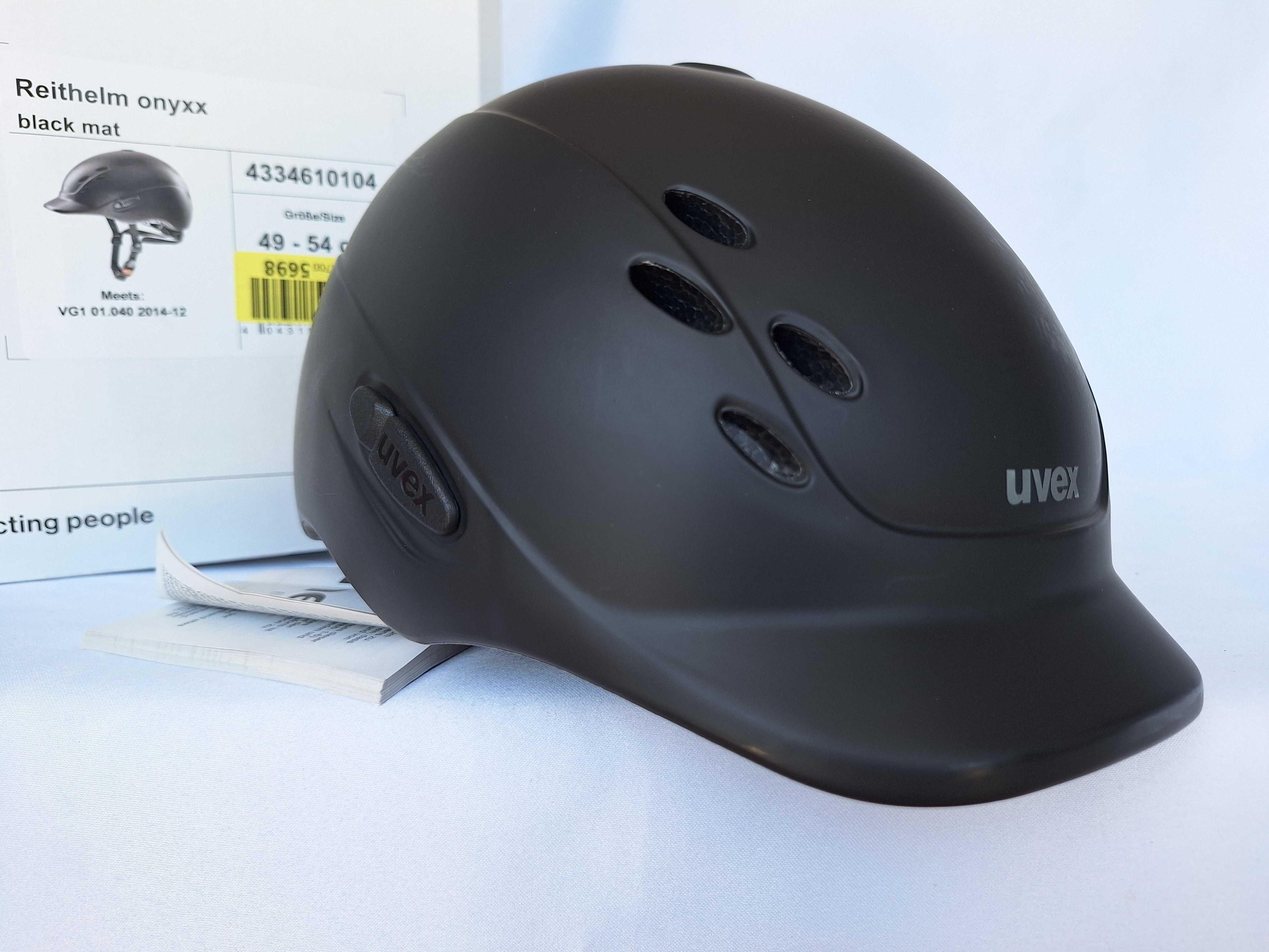 Kask jeździecki toczek Uvex Reithelm Onyxx Black Mat 3XS-XS 49-54cm