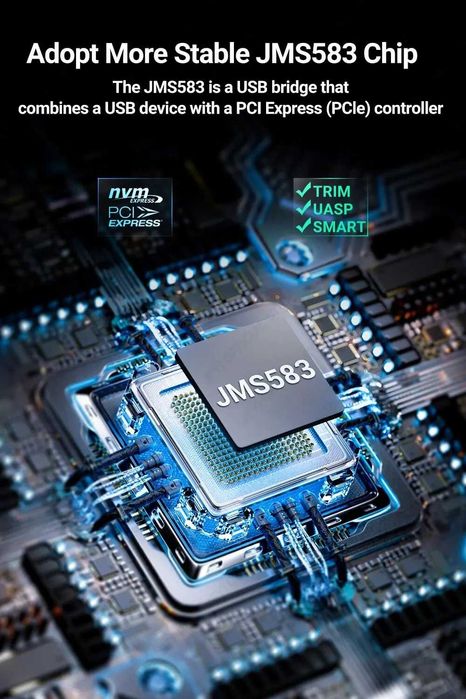 Внешний адаптер JEYI M.2 NVMe 2242 PCIe SSD to USB 3.2 карман