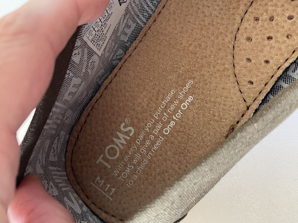 Toms мокасини еспадрильї р. 44 оригінал хакі
