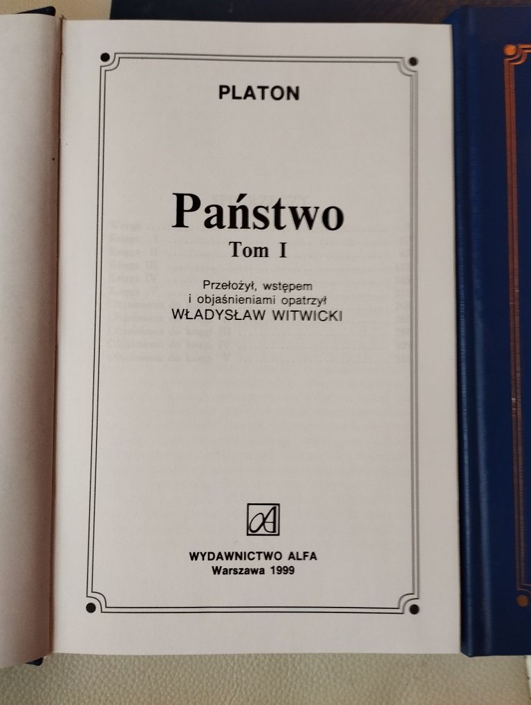 Platon Państwo tom I, II