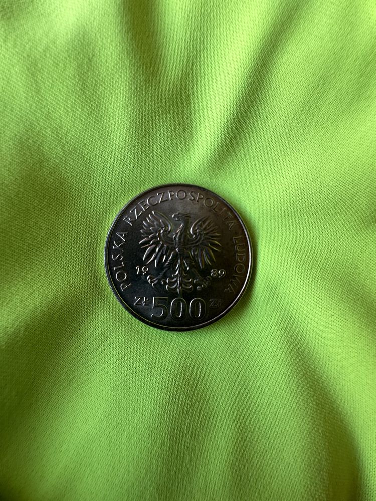 Moneta 500 zł 1989 50 rocznica wojny obronnej dwie sztuki