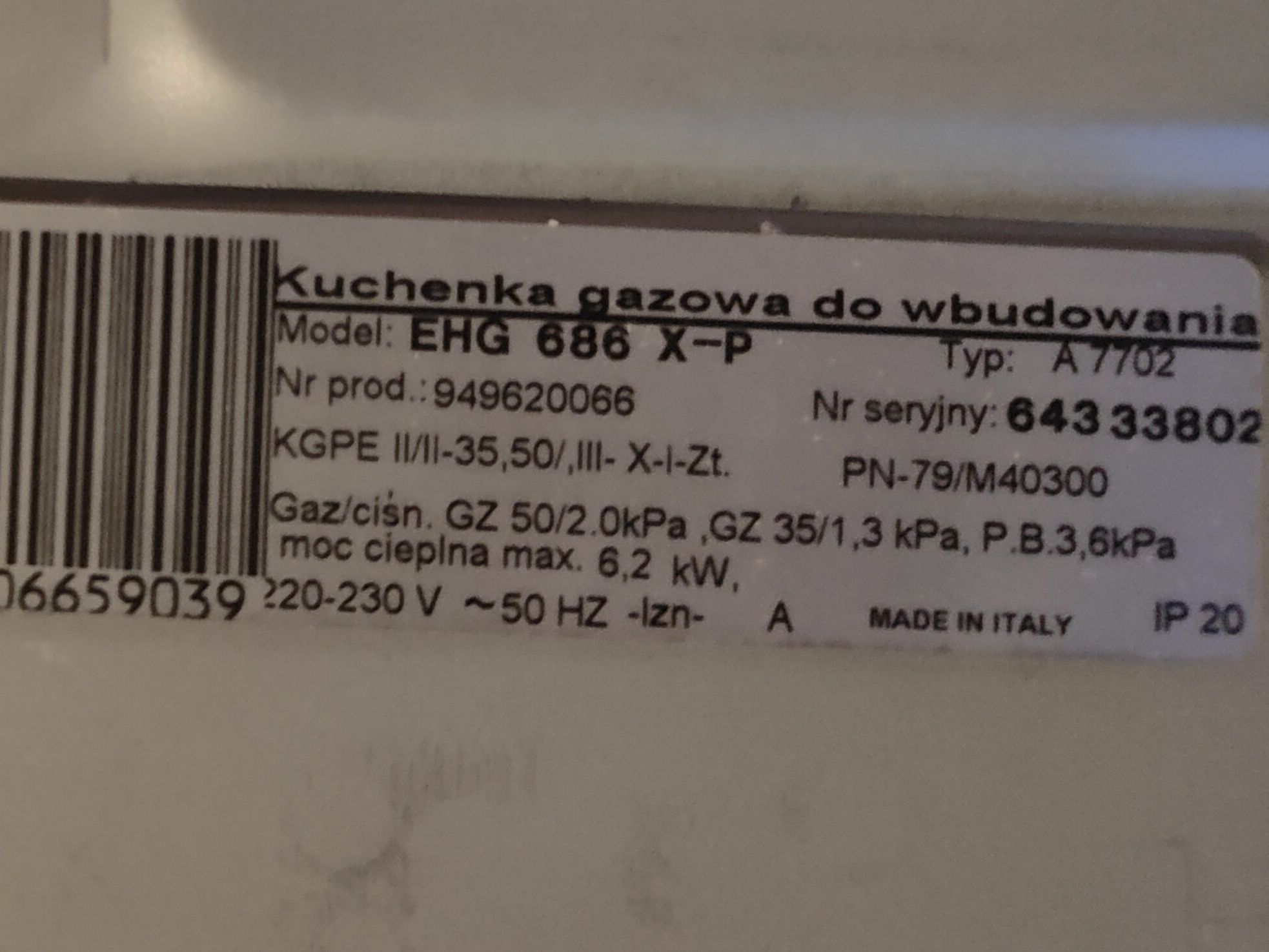 Żeliwny ruszt płyta kuchenna Elektrolux EHG 686 X-P