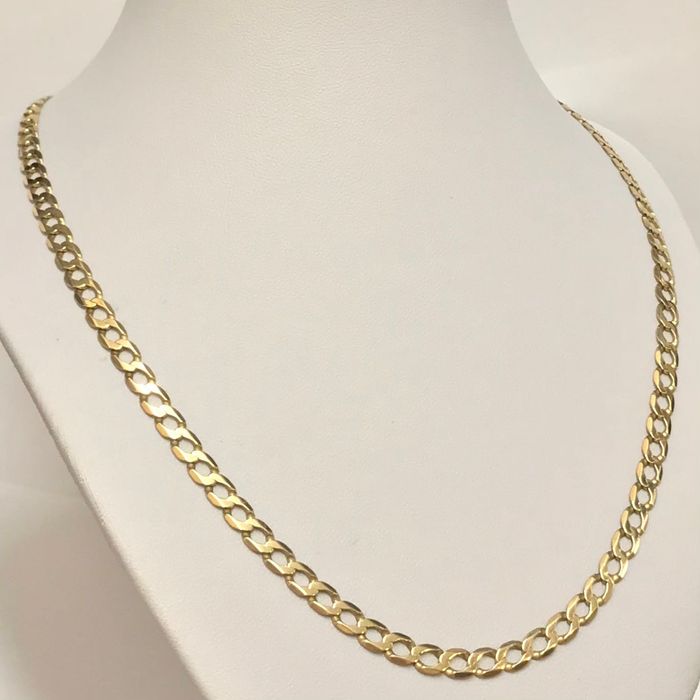 Złoty ŁAŃCUSZEK damski 585 14K cudowna PANCERKA 60cm