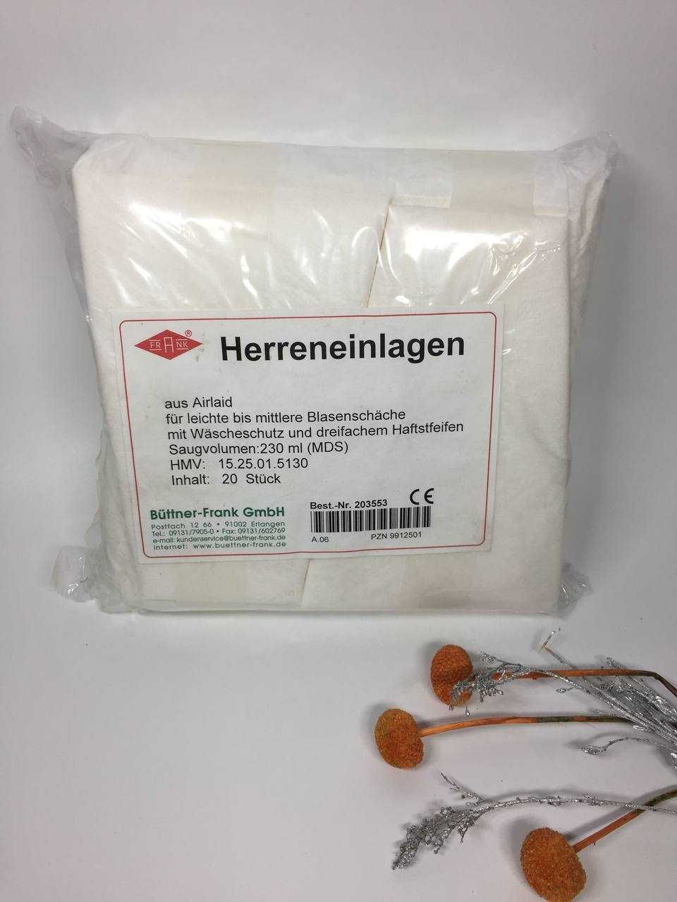 Урологические прокладки для мужчин Airlaid 20 шт. Германия