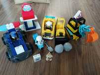 LEGO Duplo pojazdy budowlane, policja, psi patrol