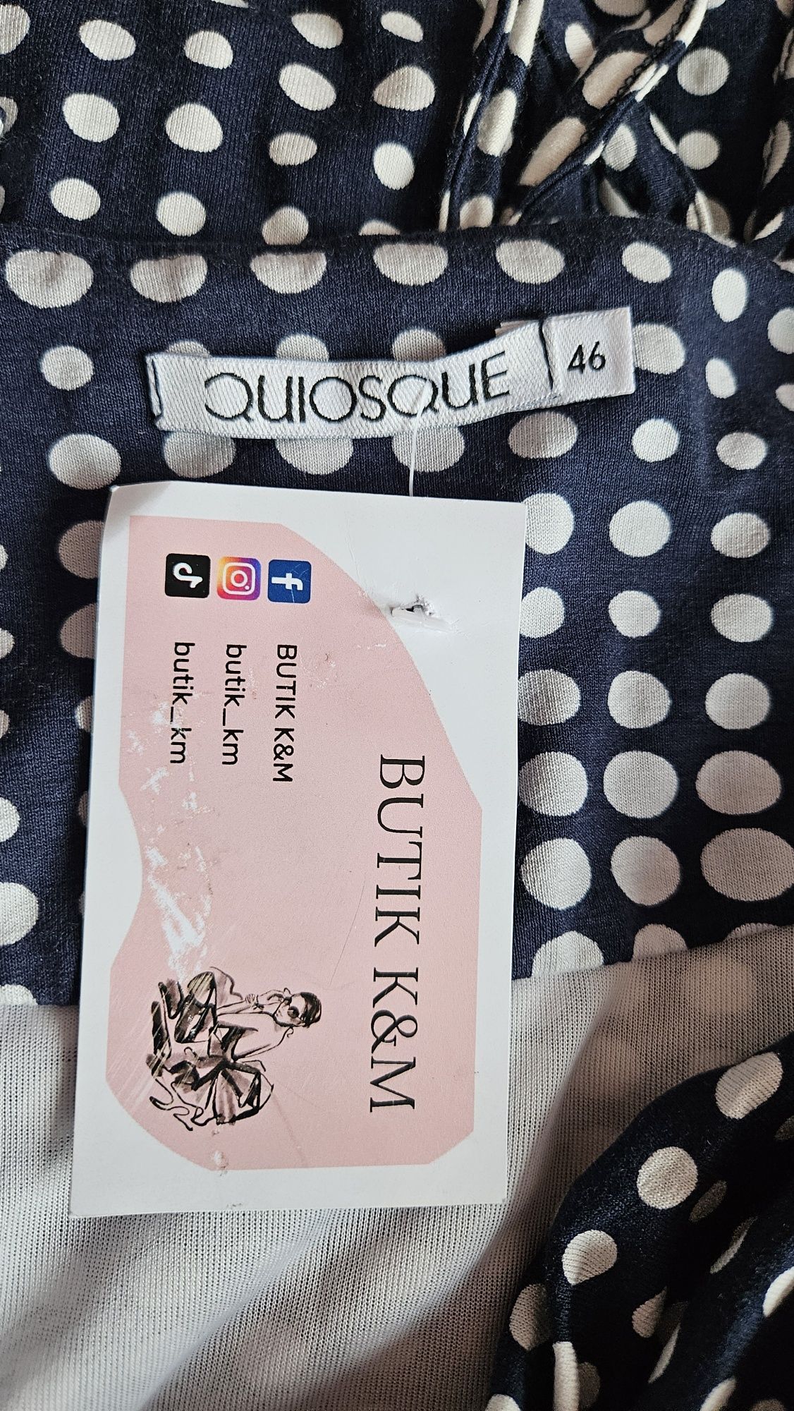 Sukienka w groszki midi Xxl/xxxl