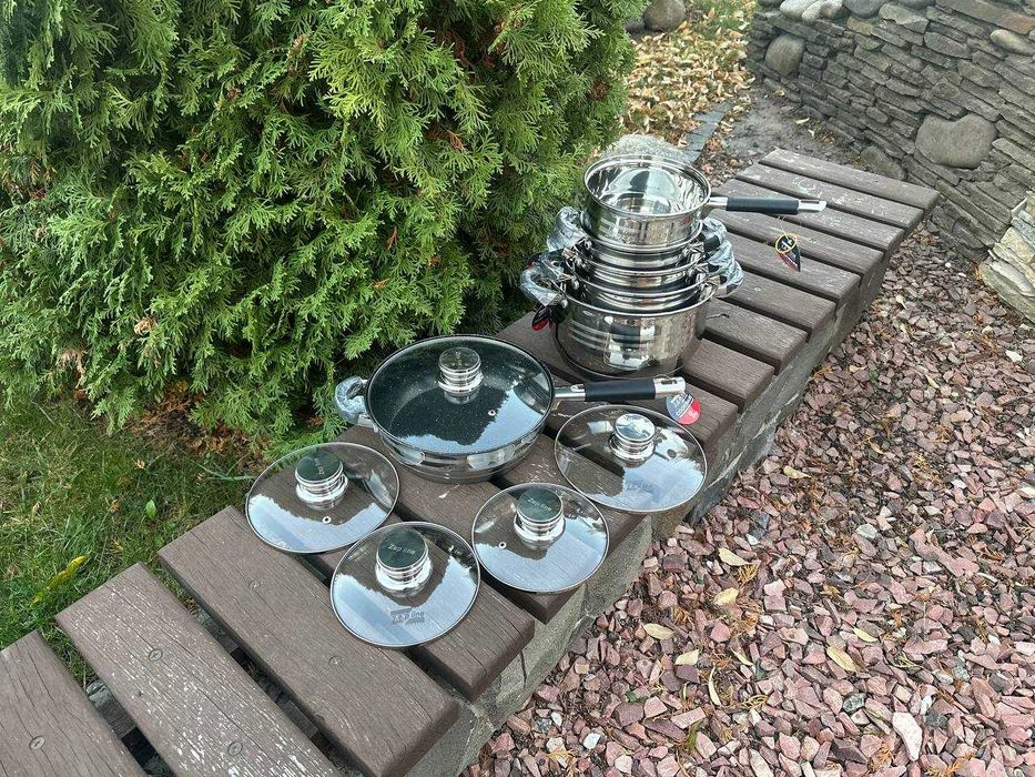 Набор посуды, каструль 1️⃣2️⃣предметов из нержавеющей стали. Германия