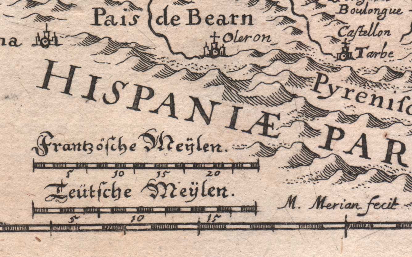 Merian: Galia. Królestwo Francji. Miedzioryt 1646 r. autentyk
