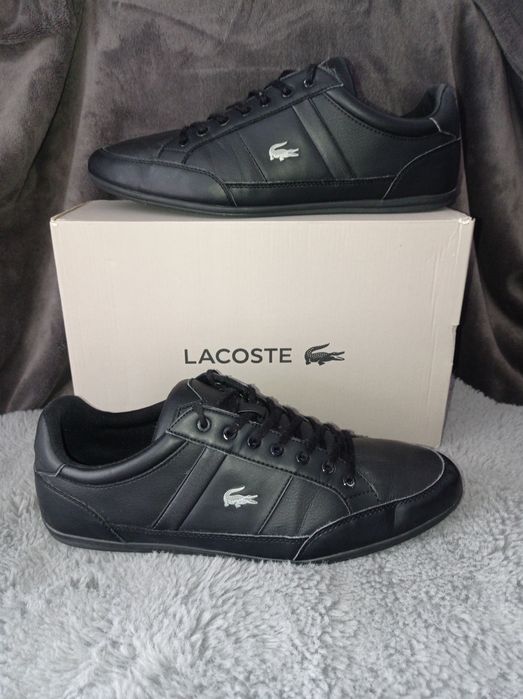 Buty Lacoste Chaymon rozmiar 45 czarne j. Nowe skórzane skóra męskie