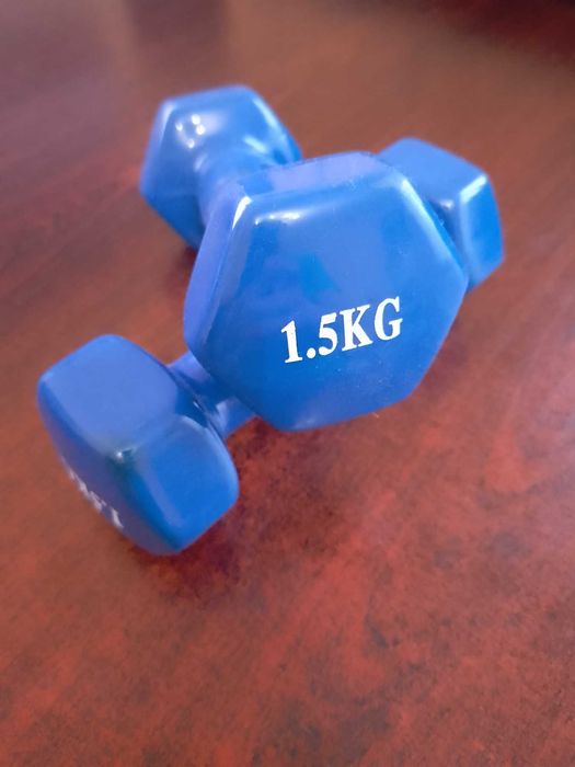 Гантелі із вініловим покриттям Profi 1.5 кг (Сині)
