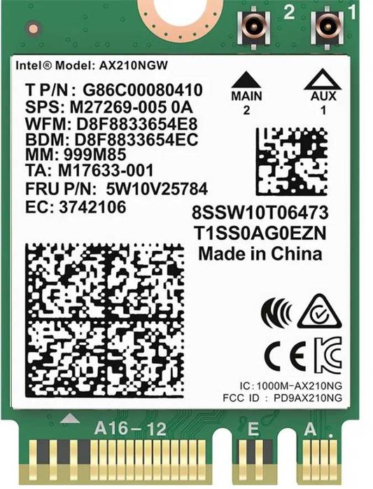 Karta sieciowa do laptopa WIFI 6E Intel AX210 NGW BT 5.2 M2 2,4G 5G 6G