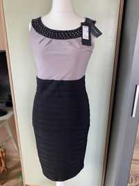 Nowa sukienka ołówkowa 38 ZERO elegancka czarna