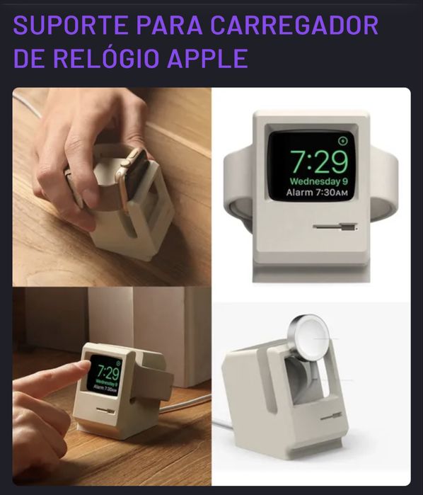 Base com Carregador de Indução para Apple Watch - Vintage
