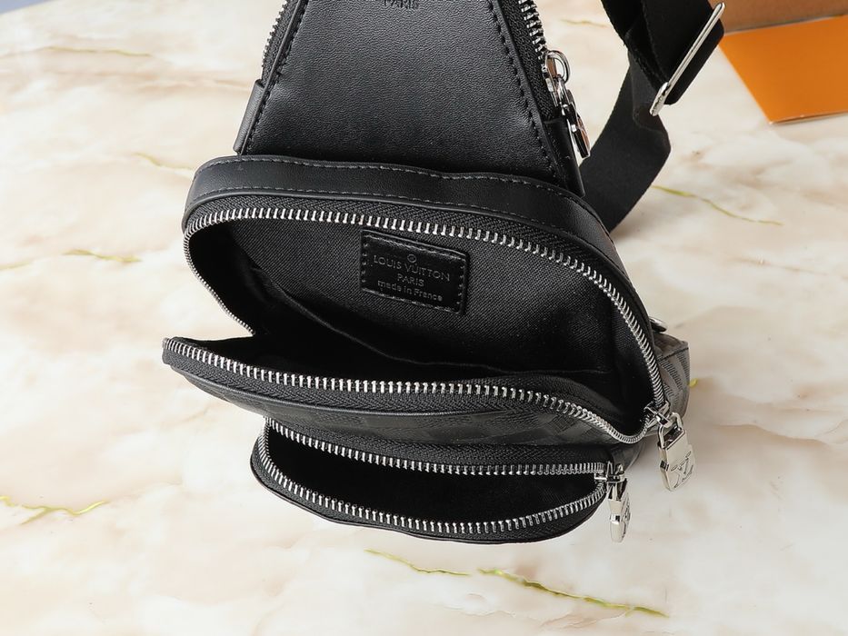 Louis Vuitton Avenue сумка мужская унисекс черная коричневая оригинал