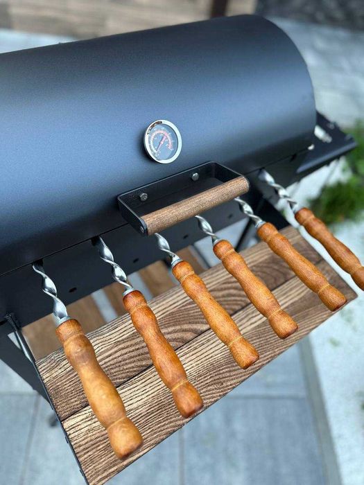 Компактний мангал-барбекю 4 мм з термометром