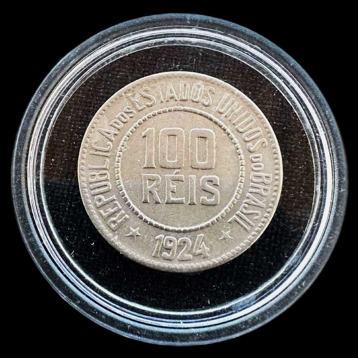 Moeda de 100 Reis - 1924 - Brasil