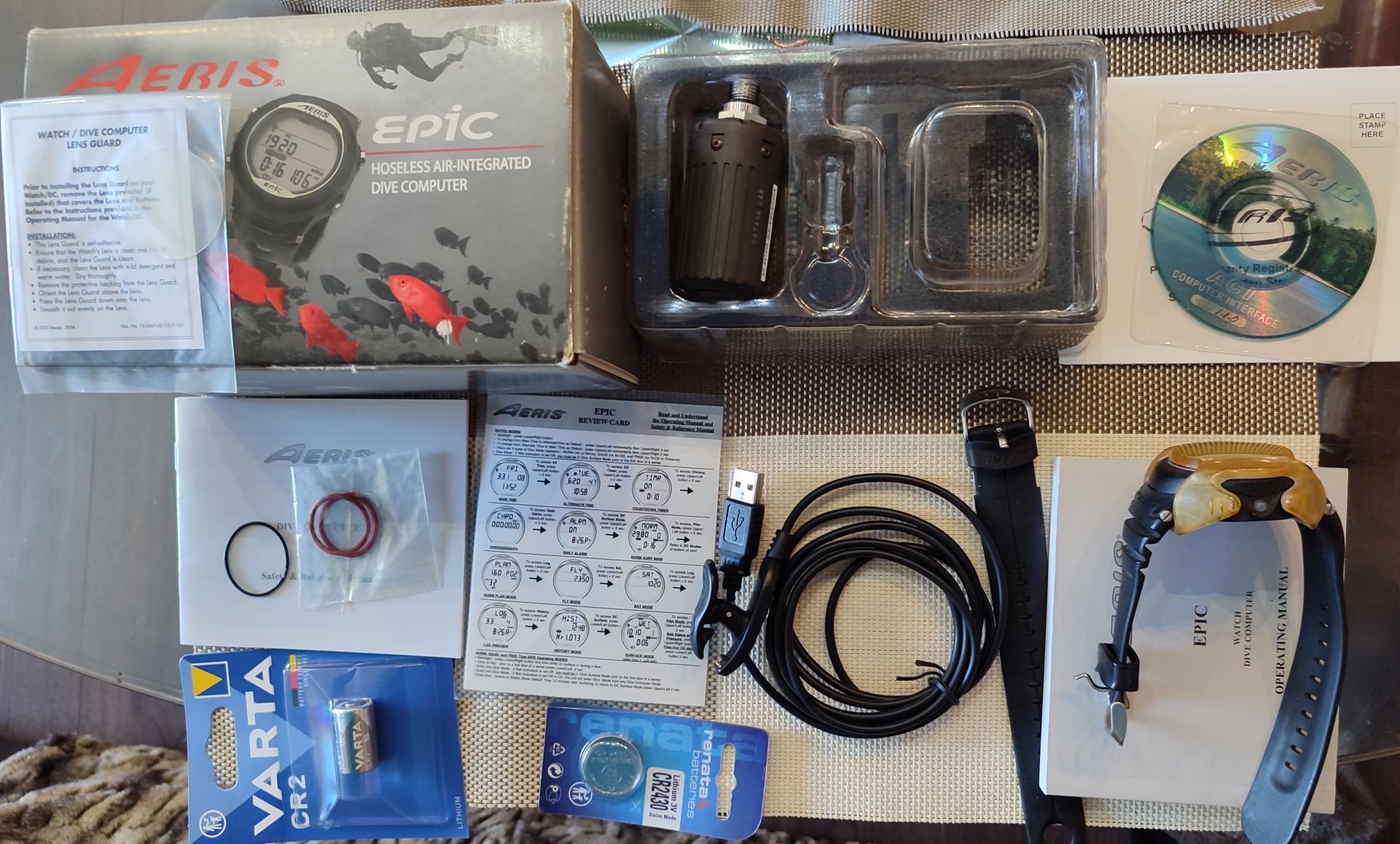 Декомпресійний комп'ютер для дайвінгу Aeris Epic з трансмітером + USB