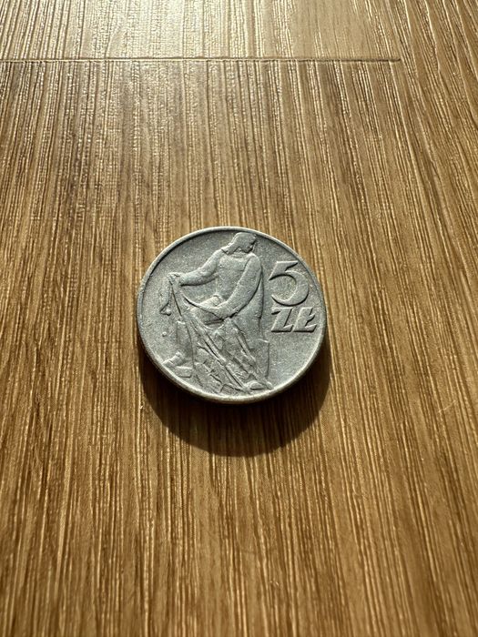 Moneta Rybak 1973 5 zlotych