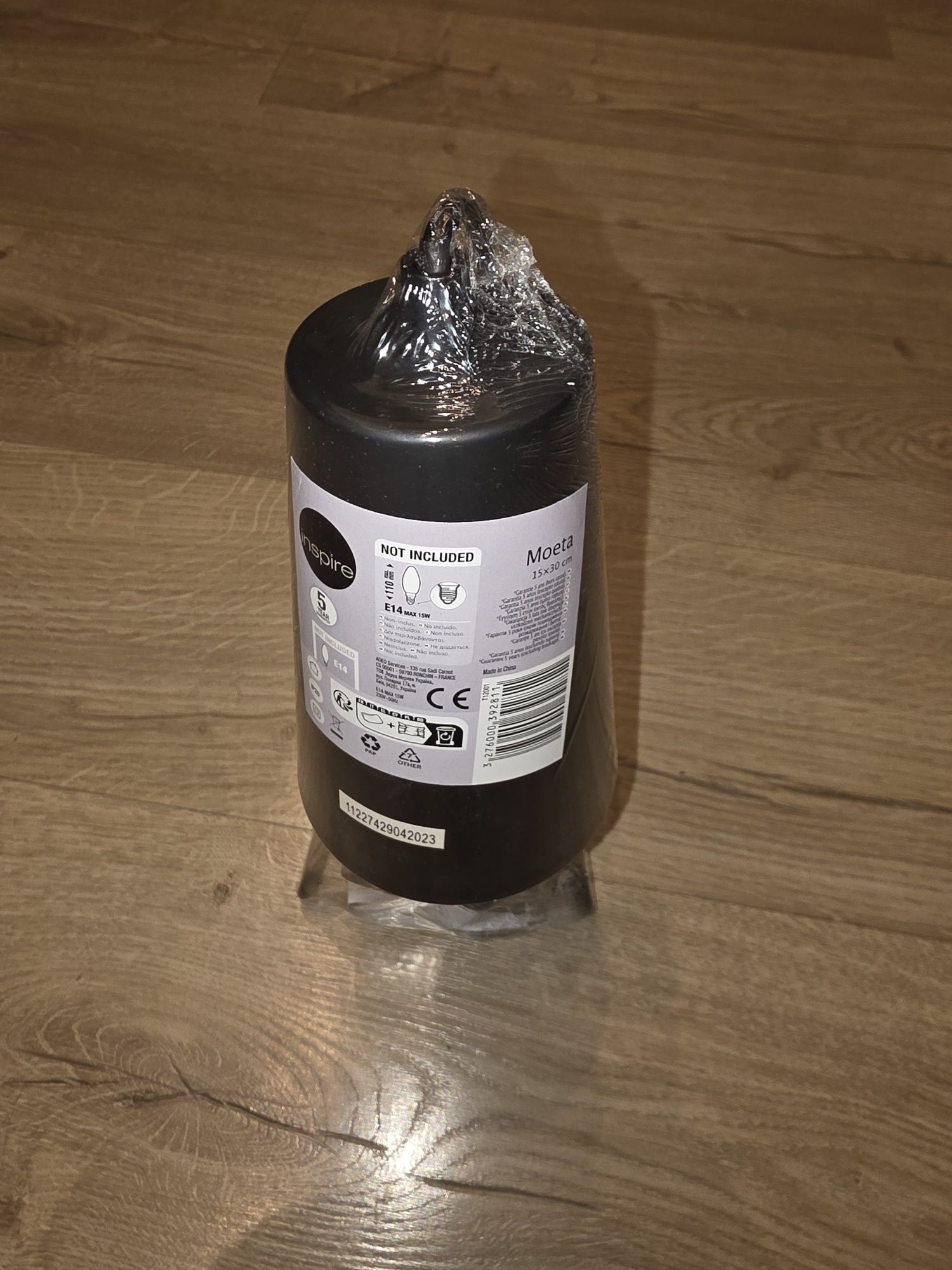 Nowa folia Lampa stołowa lampka nocna Moeta czarna E14 Inspire