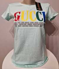 Koszulka T-shirt Damska Gucci Błękitna