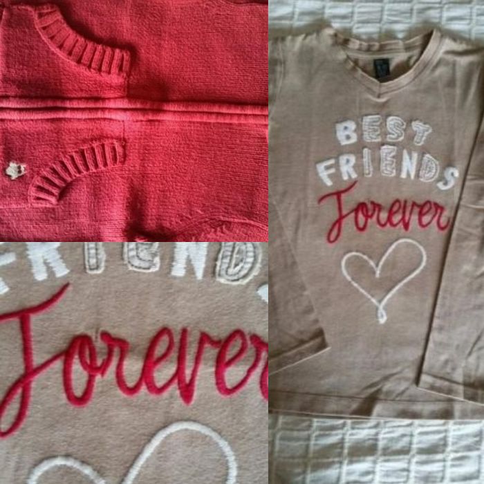 BEST FRIENDS| T-shirt manga comprida+Casaco Zara 8A