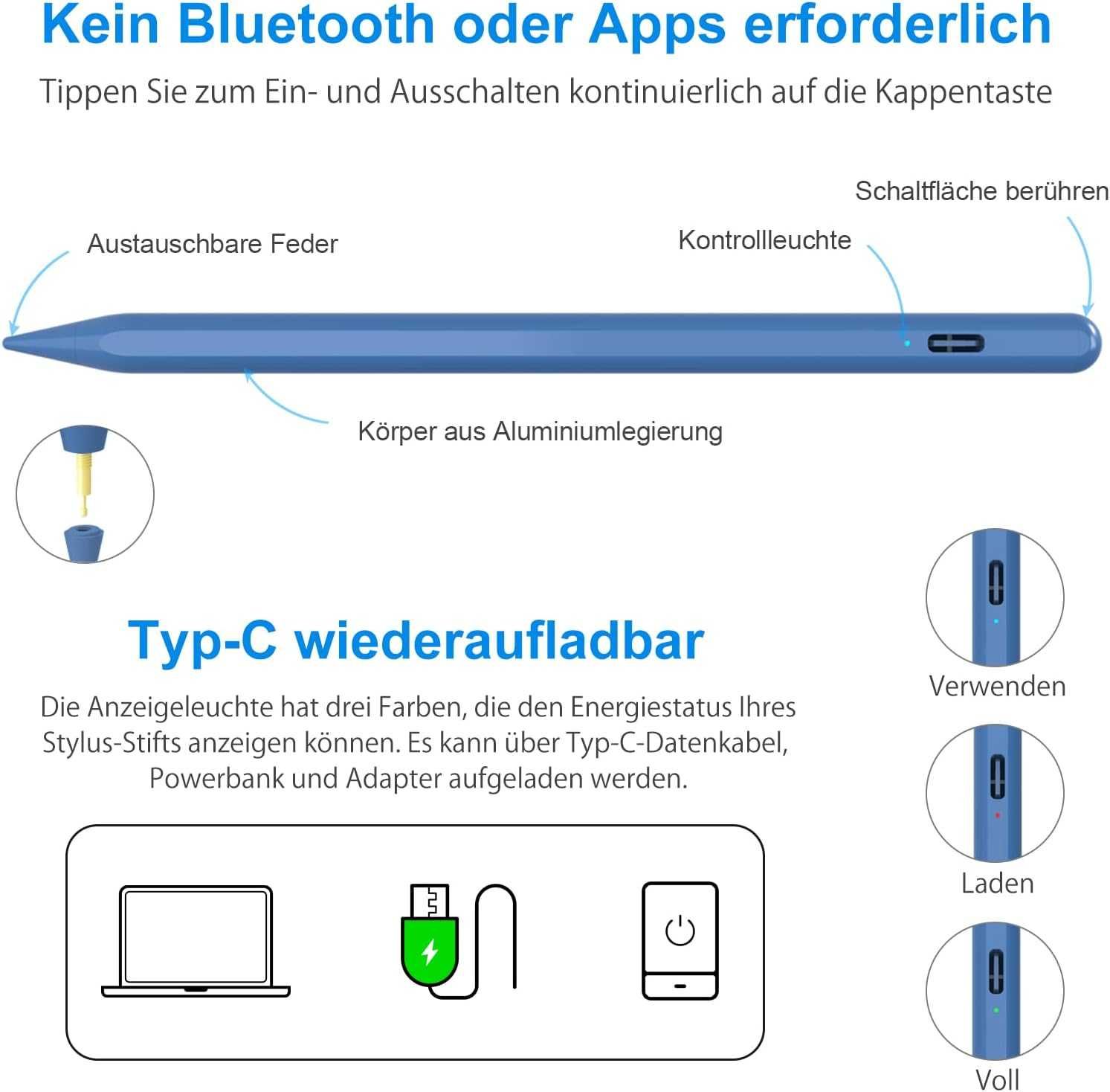 Rysik do iPada rysik kompatybilny z Apple iPad 9/8/7/6th