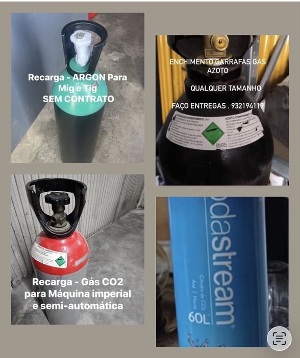 Enchimento Garrafas Argon , Azoto , CO2 , e Sodastream