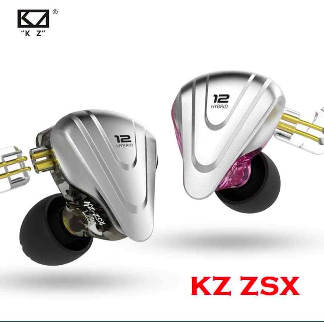 Комплект: наушники KZ ZSX / ZAX / ZAS +Bluetooth 5.0 модуль KZ AptX HD