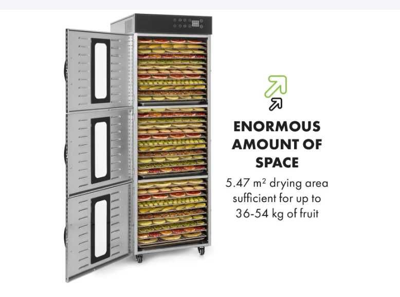 Дегідратор Сушка Сушарка для грибів фруктів 3 секції 36 лотків 2.4 кВт