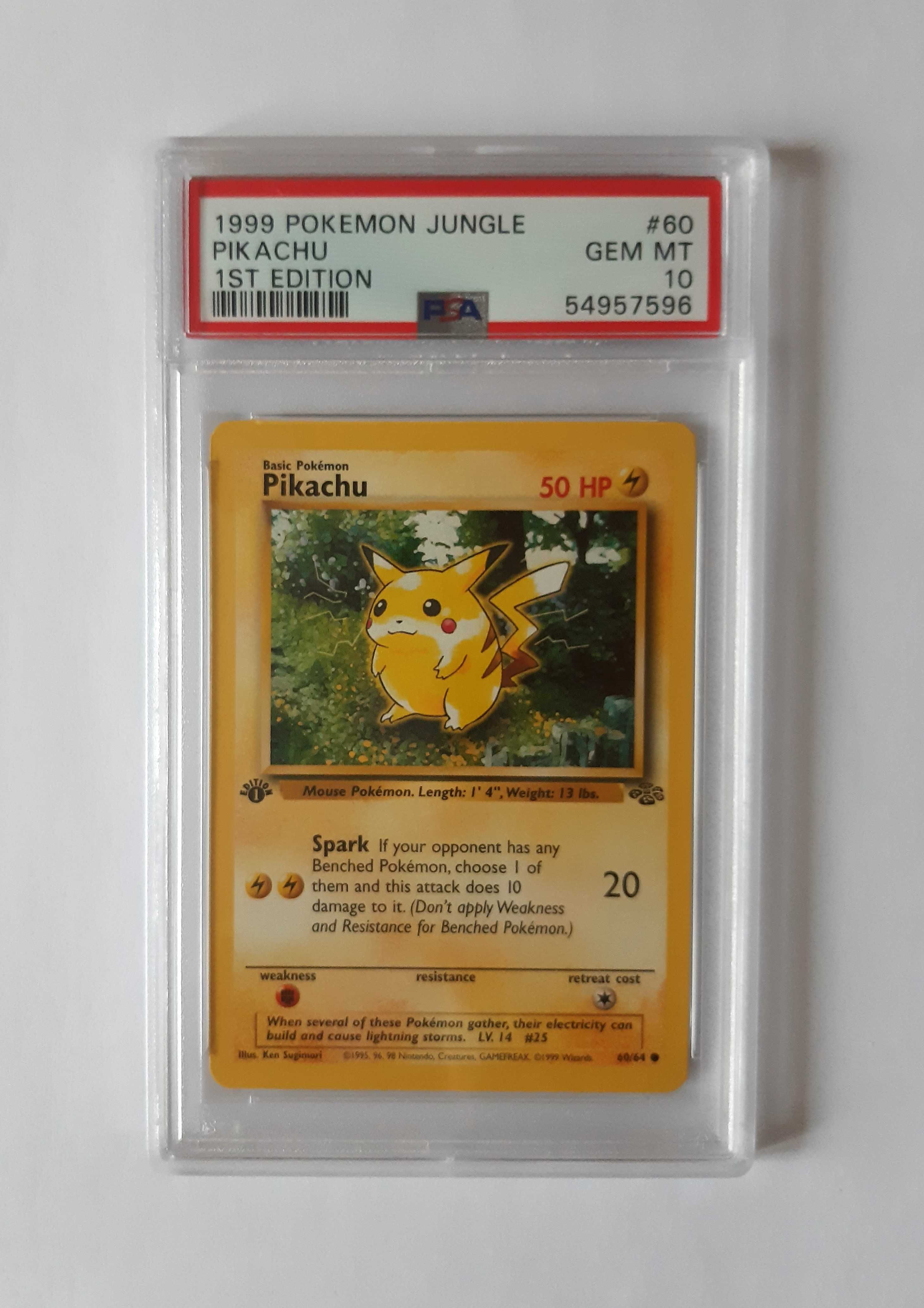 Pokemon Pikachu 1999 Jungle 60/64 1st edition PSA 10